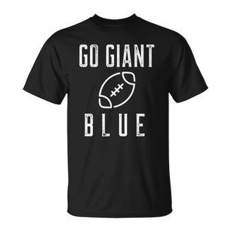 Go Giant Blue New York Football T-shirt - Thegiftio UK