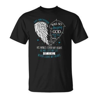 God Made My Brother An Angel In Heaven In Memory Bro Grief T-shirt - Thegiftio UK