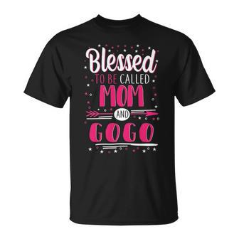 Gogo Grandma Blessed To Be Called Mom And Gogo T-Shirt - Seseable