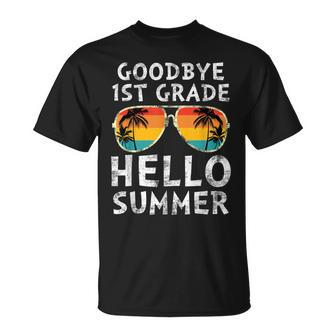 Goodbye 1St Grade Hello Summer Last Day Of School Boys Kids V3 Unisex T-Shirt | Mazezy