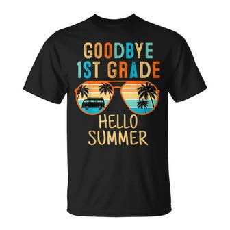 Goodbye 1St Grade Hello Summer Vintage Graduation Kids Unisex T-Shirt - Seseable