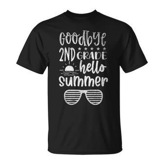 Goodbye 2Nd Grade Hello Summer Sunglasses Last Day Of School V3 Unisex T-Shirt - Seseable