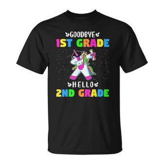 Goodbye First Grade Hello Second Grade Unicorn Girls Unisex T-Shirt | Mazezy