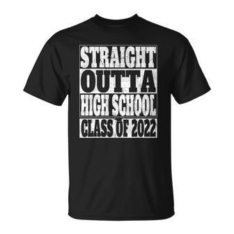 Graduation Gift Straight Outta High School Class Of 2022 High School Unisex T-Shirt | Mazezy