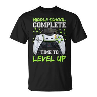 Graduation Middle School Complete Time To Level Up T-shirt - Thegiftio UK