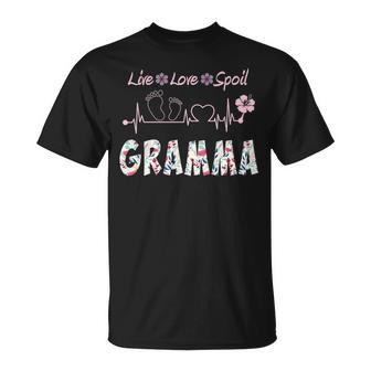 Gramma Grandma Gramma Grandma Live Love Spoil T-Shirt - Seseable