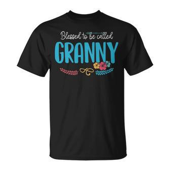 Granny Grandma Blessed To Be Called Granny T-Shirt - Seseable
