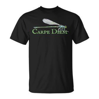 Green Dragonfly Carpe Diem Double Sided T-shirt - Thegiftio UK