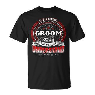 Groom Shirt Family Crest Groom T Shirt Groom Clothing Groom Tshirt Groom Tshirt For The Groom T-Shirt - Seseable