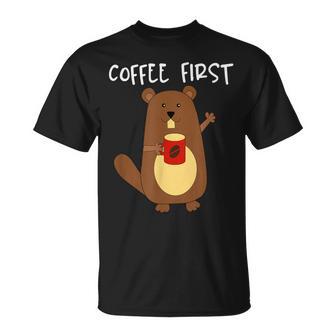 Groundhog Day Coffee First Coffee Lover T-shirt - Thegiftio