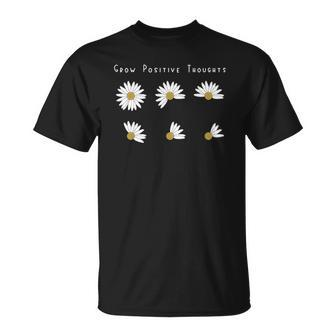Grow Positive Thoughts Tee Floral Bohemian Style Unisex T-Shirt | Mazezy DE