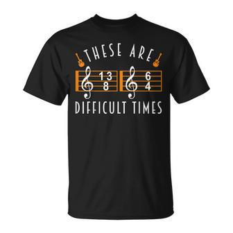 Guitar Music Lover These Are Difficult Times T-shirt - Thegiftio UK