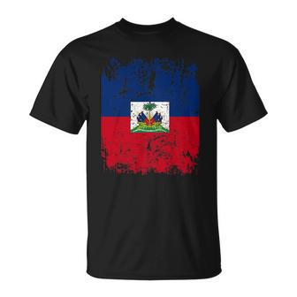 Haiti Flag Vintage Men Women Kids Haiti Unisex T-Shirt | Mazezy