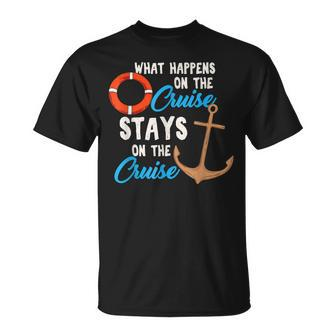 What Happens On The Cruise Stays On The Cruise Anchor T-shirt - Thegiftio UK