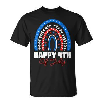 Happy 4Th Of July Celebration 4Th Of July Rainbow Unisex T-Shirt - Seseable