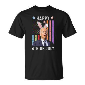 Happy 4Th Of July Confused Funny Joe Biden Happy Easter Day Unisex T-Shirt | Mazezy