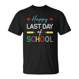 Happy Last Day Of School Teacher Student Summer Break Unisex T-Shirt | Mazezy