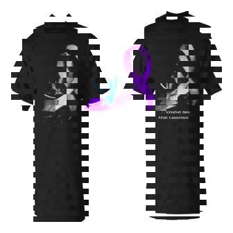 Hippie Dragonfly Purple Ribbon Pancreatic Cancer Awareness T-shirt - Thegiftio
