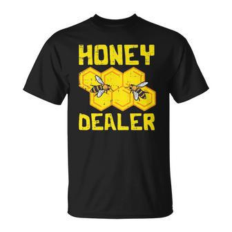 Honey Dealer Bee Honeycomb Beekeeping Beekeeper Apiarist Unisex T-Shirt | Mazezy