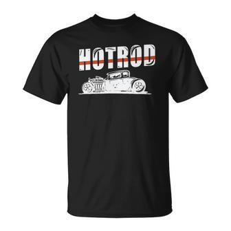 Hot Rod Classic Coupe Outline Rustbucket Rat Race Muscle Car T-shirt - Thegiftio UK
