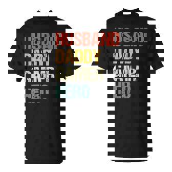 Husband Daddy Gamer Hero Pops Father Gaming Dad Future Daddy T-shirt - Thegiftio UK