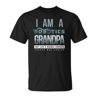 I Am A Robotics Grandpa Funny Robot Lover Unisex T-Shirt | Mazezy