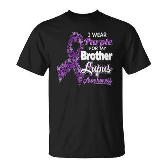 I Wear Purple For My Brother - Lupus Awareness Unisex T-Shirt | Mazezy