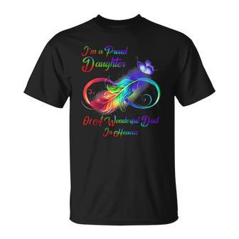 Im A Proud Daughter Of A Wonderful Dad In Heaven Gifts Raglan Baseball Unisex T-Shirt