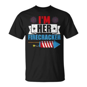 Im Her Firecracker 4Th Of July Matching Couple For Her Unisex T-Shirt - Seseable