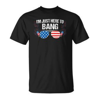 Im Just Here To Bang 4Th Of July Fireworks Director Unisex T-Shirt | Mazezy UK