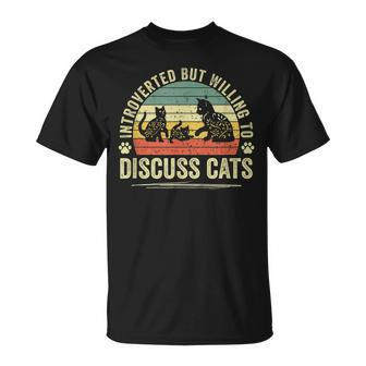 Introverted But Willing To Discuss Cats Cat Pet Lovers T-shirt - Thegiftio UK