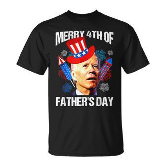 Joe Biden Confused Merry 4Th Of Fathers Day Fourth Of July Unisex T-Shirt - Seseable