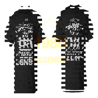 July 1980 Birthday Life Begins In July 1980 V2 T-Shirt - Seseable