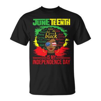 Juneteenth Is My Independence Day African Flag Black History Unisex T-Shirt | Favorety DE