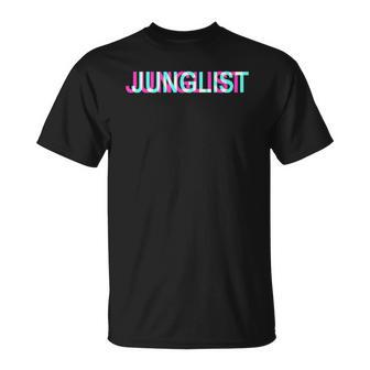 Junglist Movement I Drum N Bass Trippy Glitch Junglist Unisex T-Shirt | Mazezy