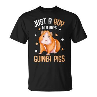 Just A Boy Who Loves Guinea Pigs Kids Boys Guinea Pig Unisex T-Shirt - Seseable