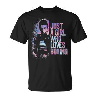 Just A Girl Who Loves Boxing Ink Splatter Unisex T-Shirt | Favorety CA