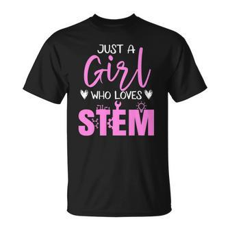 Just Girl Who Loves Stem Teacher T-shirt - Thegiftio UK