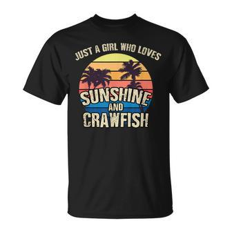 Just A Girl Who Loves Sunshine And Crawfish T-shirt - Thegiftio UK