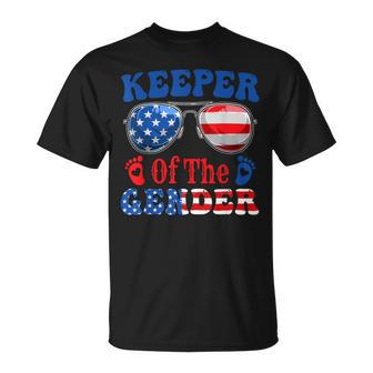 Keeper Of The Gender 4Th Of July Baby Gender Reveal Unisex T-Shirt | Mazezy