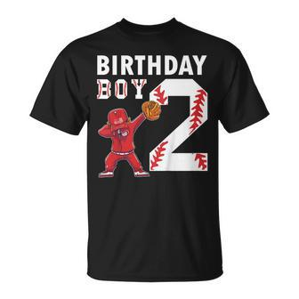 Kids 2 Years Old Boy Baseball Player 2Nd Birthday Kids Unisex T-Shirt - Seseable