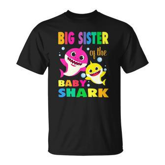 Kids Big Sister Of The Birthday Shark Mom Matching Family Unisex T-Shirt | Mazezy