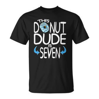 Kids Boys 7Th Birthday Donut You Know Im 7 Years Old Unisex T-Shirt | Mazezy
