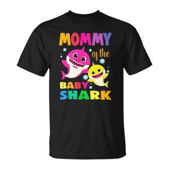 Kids Mommy Of The Birthday Shark Mom Matching Family Unisex T-Shirt | Mazezy