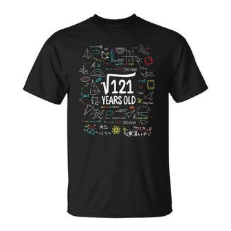 Kids Square Root Of 121 11Th Birthday 11 Years Old Math Bday Gift Unisex T-Shirt | Mazezy