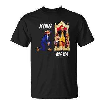 King Maga Biden Clown Kneel Trump King Unisex T-Shirt | Mazezy