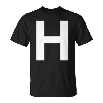 Letter H Alphabet Monogram H Initial Name T-shirt - Thegiftio UK