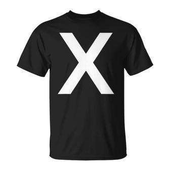 Letter X Alphabet Initial Monogram Unisex T-Shirt | Mazezy