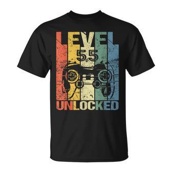 Level 55 Unlocked Awesome 1967 Video Game 55Th Birthday Gift Unisex T-Shirt - Seseable
