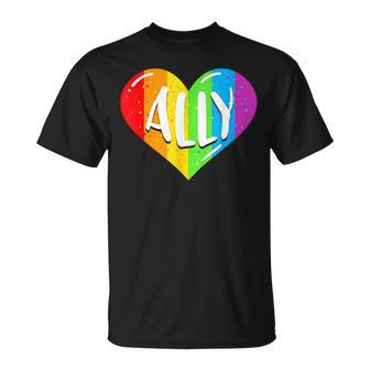 Lgbtq Ally For Gay Pride Men Women Children Unisex T-Shirt | Mazezy